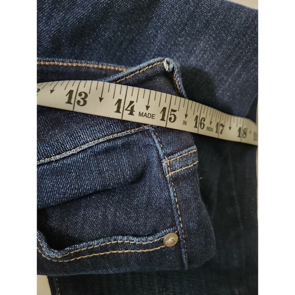 Kan Kan curvy birdie high rise skinny jeans dark wash sz 29 button fly stretch - Picture 8 of 9